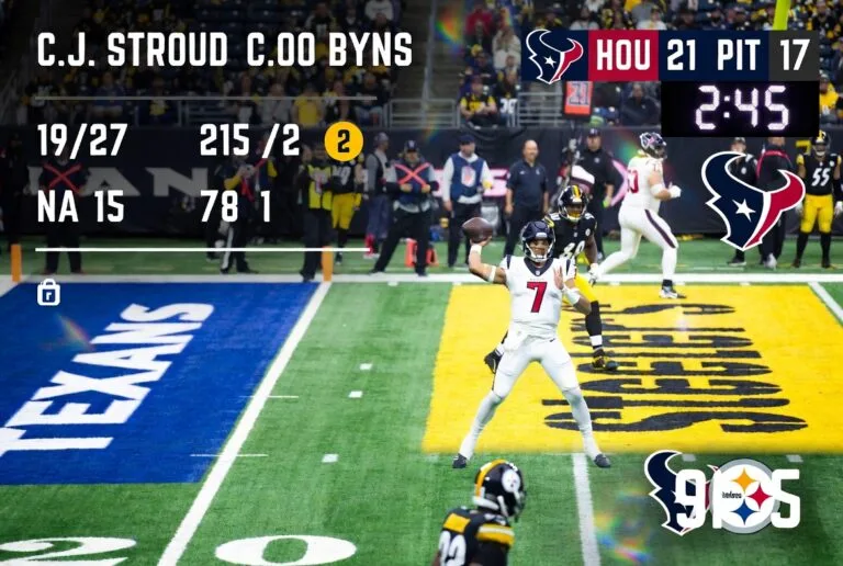 Texans vs Pittsburgh Steelers Match Player Stats