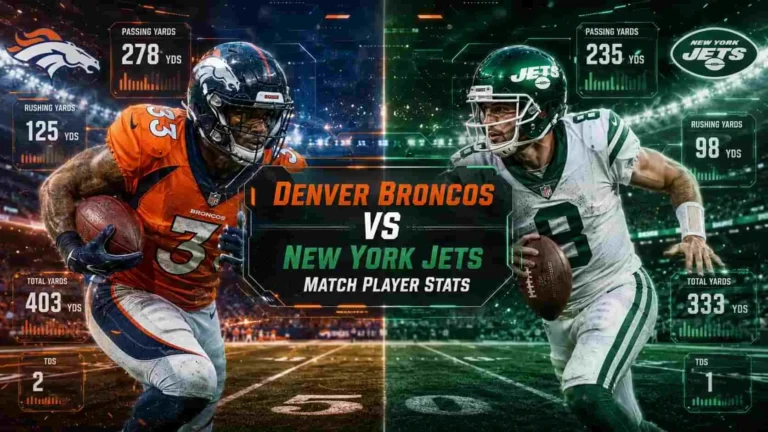 Denver Broncos vs New York Jets Match Player Stats